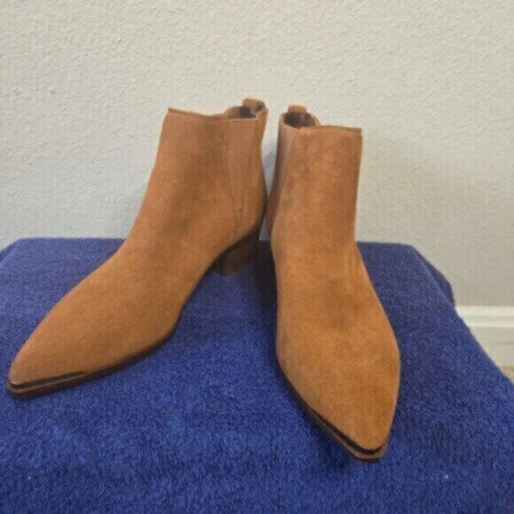 Marc Fisher Brown Goring Metallic Yale Ankle Boots - Picture 6 of 14